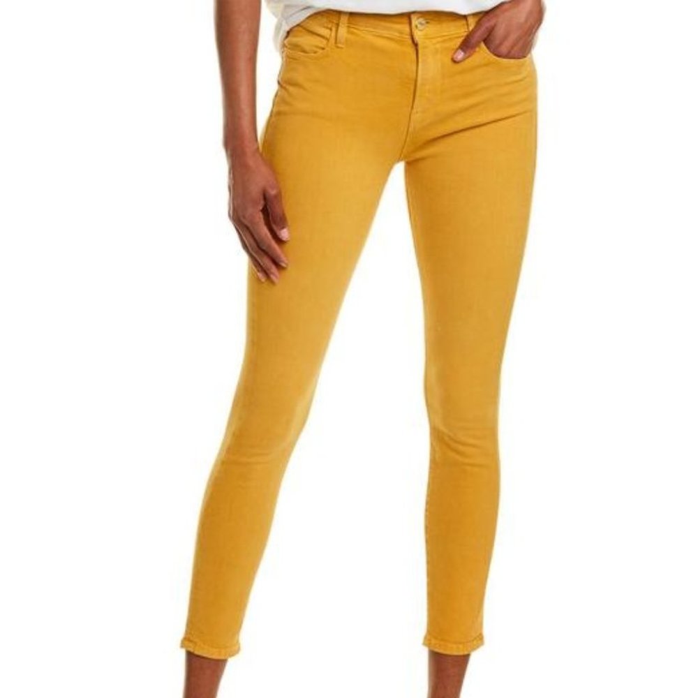 Frame Denim Le High Marigold Skinny Crop Marigold